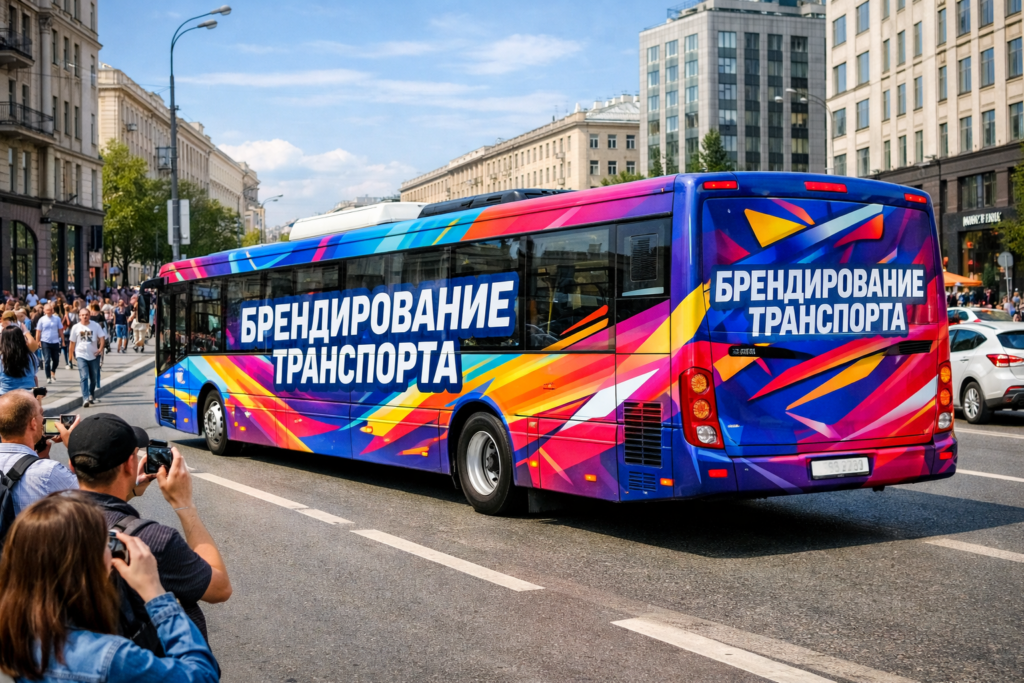 Автомобиль с рекламной оклейкой