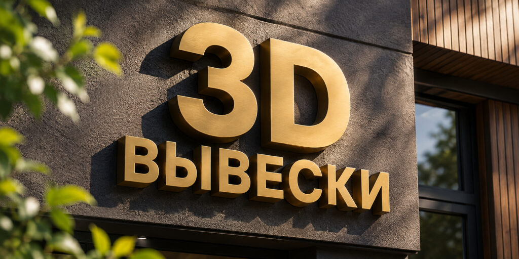 Объёмные буквы на фасаде без подсветки